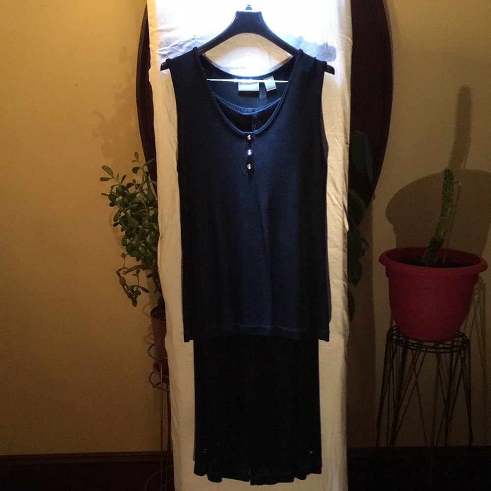 Sleeveless Black Pantsuit